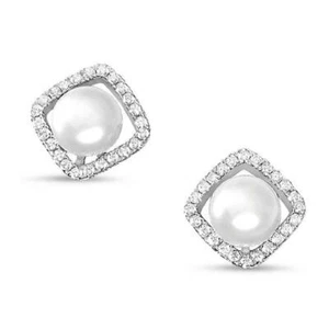 Sterling Silver Freshwater Cultured Pearl Earrings - Picture 1 of 5