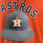 MLB Houston Astros Fitted Baseball Cap Sz 7 5/8 New Era Wool Classic