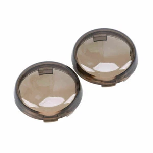 Smoke Turn Signal Light Covers Lens Shield Fit Harley Sportster 883 1986-2015 - Picture 1 of 6
