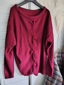 FINE KNIT jumper by BRAVE SOUL LONDON size 20 Unusual Lace Up Back Effect - Picture 1 of 3