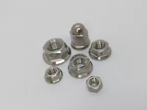Tuercas de titanio Ti tuercas de brida Nyloc cúpula perforada estándar M3 M4 M5 M6 M8 M10 M12 - Imagen 1 de 31