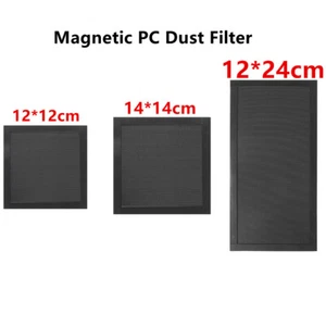 12/14/24cm Computer PC Cooling Fan PVC+Magnet Dust Filter Case Mesh Net Cover - Picture 1 of 18