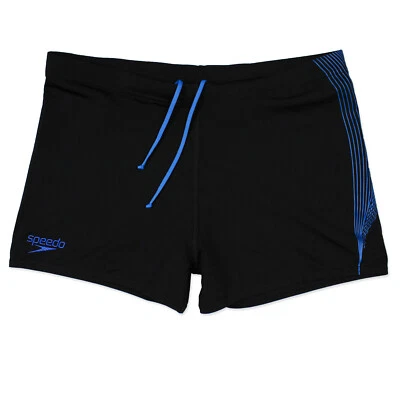 Speedo Bañador Hombre Boxer Pantalones de Natación Shorts Baño Negro Azul - Imagen 1 de 2
