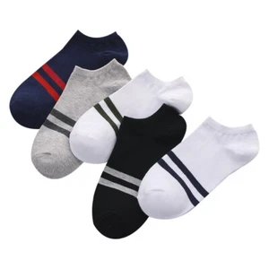 5Pc Ankle Socks Cotton Sports Socks Anti odor low cut sweat absorbing short tube - Picture 1 of 14