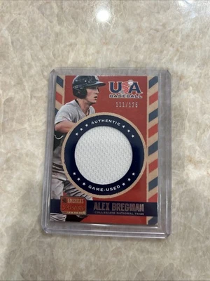 2013 Panini America's Pastime USA Baseball Jerseys /125 Alex Bregman #US-AB - Image 1 of 4