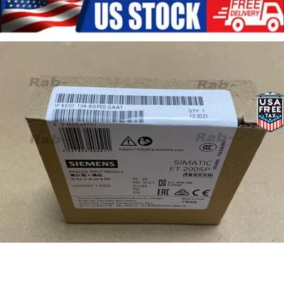 New Siemens 6ES7134-6GF00-0AA1 6ES71346GF000AA1 ET 200SP Analog input module - Image 1 of 4