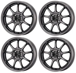 Set of 4 ENKEI Genuine PF09 15x5.0 +45 4x100 DS from Japan - Picture 1 of 9
