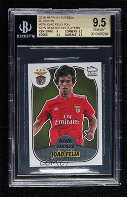 Pegatinas Futebol Colecao Oficial de Cromos 2018-19 Joao Felix BGS 9,5 Rookie RC Foto 1 de 3
