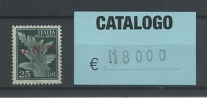 RSI E LUOGOTENENZA 1944 P.A. BRESCIA II 25C. **  CERT. - Picture 1 of 1