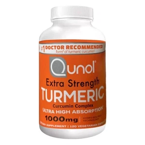 Curcumina Cúrcuma Qunol Extra Fuerte 1000mg Ultra Alta Absorción 120 Cápsulas - Imagen 1 de 8