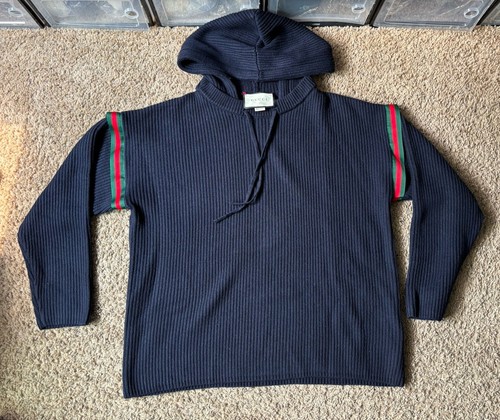 Felpa con cappuccio Gucci a costine taglia media