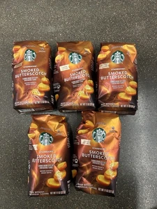 5 x Starbucks SMOKED BUTTERSCOTCH Limited Edt Ground Coffee 11 oz Bag BB 12/2025 - Picture 1 of 1