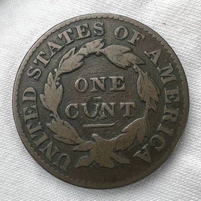 Moneda de 1 centavo grande de cobre con cabeza de matrona de corona de 1831 "One C*nt" Foto 1 de 3