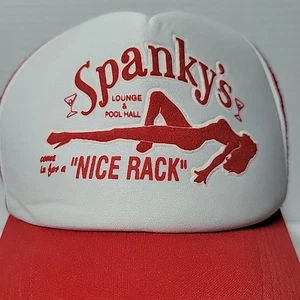 Spankys Lounge & Pool Hall Meshback Trucker Hat Come in For NICE RACK Naked Lady - Picture 1 of 8
