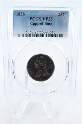 1838-P PCGS VF25 Capped Bust Quarter Business Strike 25C - Image 1 of 2
