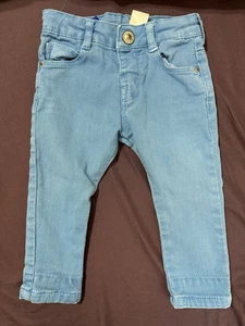 Zara Baby Junge 6-9M Blau Jeans Verstellbarer Bund Skinny - Bild 1 von 5