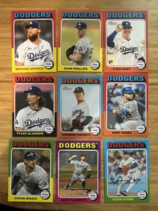 LA Dodgers 2024 Topps Heritage High Number (9) Card Lot inc Yoshinobu Yamamoto - Picture 1 of 1