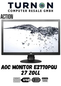 AOC E2770PQU 27” LED Monitor – Full HD, HDMI, DisplayPort, sehr guter Zustand - Bild 1 von 1