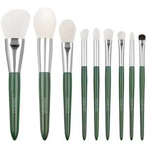 Natural Real Goat Hair Makeup Brushes Set Labeled 9 Piece Face and Eye Brush ... - Bild 1 von 6