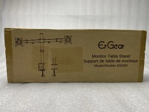 ErGear Dual Monitor Desk Mount - Black EGCM1 Metal Fully Adjustable Dual Monitor - Picture 1 of 4