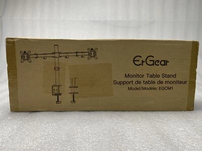 ErGear Dual Monitor Desk Mount - Black EGCM1 Metal Fully Adjustable Dual Monitor - Image 1 of 4