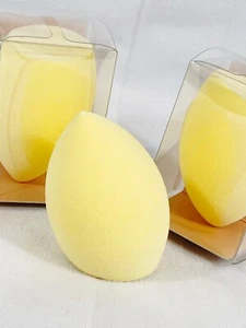 Super Soft Latex Free Yellow Makeup Blender Sponge In Teardrop Shape New In box - Picture 1 of 12