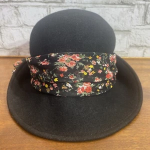 San Diego Hat Co. Damen 100% Wolle Mütze mit Schleife schwarz und Blumenmuster - Bild 1 von 9