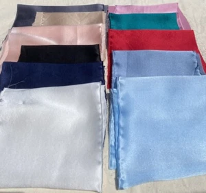 100% Satin Silk Remnant/Scrap/Ribbon 6x34.6", 8x34.6", 10x34.6" for Craft - Picture 1 of 4