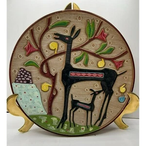 Ceramic Plate Ciriaco Piras & Sons Vintage Sardinia Italy Wall Decoration 1960s - Picture 1 of 10