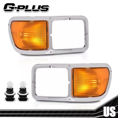 Fit 2000-2015 Ford F650 F750 F-650 -F750 Headlights Bezel Corner Light Pair - Image 1 of 4