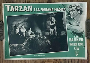 Poster Vintage TARZAN'S MAGIC FOUNTAIN Italiano Photobusta Film ORIGINALE 1952 - Foto 1 di 5