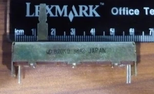1 Piece B20K Ohm Fader Slider Total Length 57mm Made In Japan - Picture 1 of 4