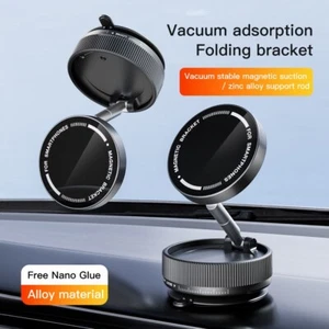 2025 Magnetic Car Phone Holder 360° Rotating Foldable Vacuum Suction Cup Holder - Picture 1 of 9