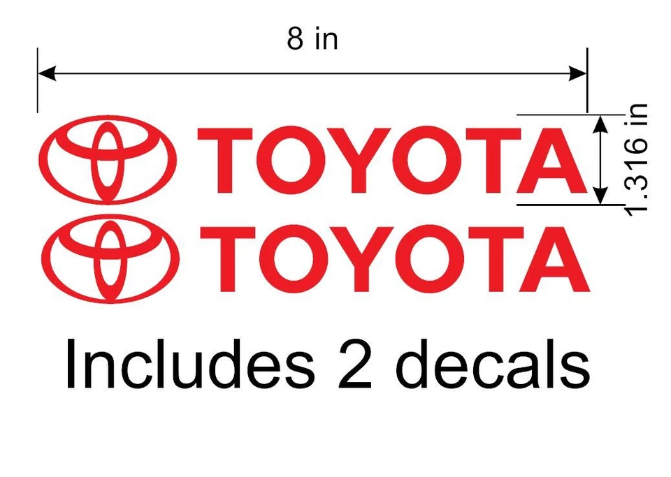 2pcs Toyota logos decals for Tundra Supra MR2 Celica Corolla FJ 4Runner Tacoma - Image 1 of 3