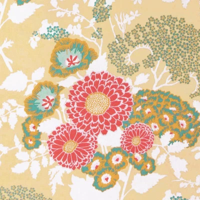 JOEL DEWBERRY "BOTANIQUE" BOLD BOUQUET Butternut by the 1/2 yard - Image 1 of 4