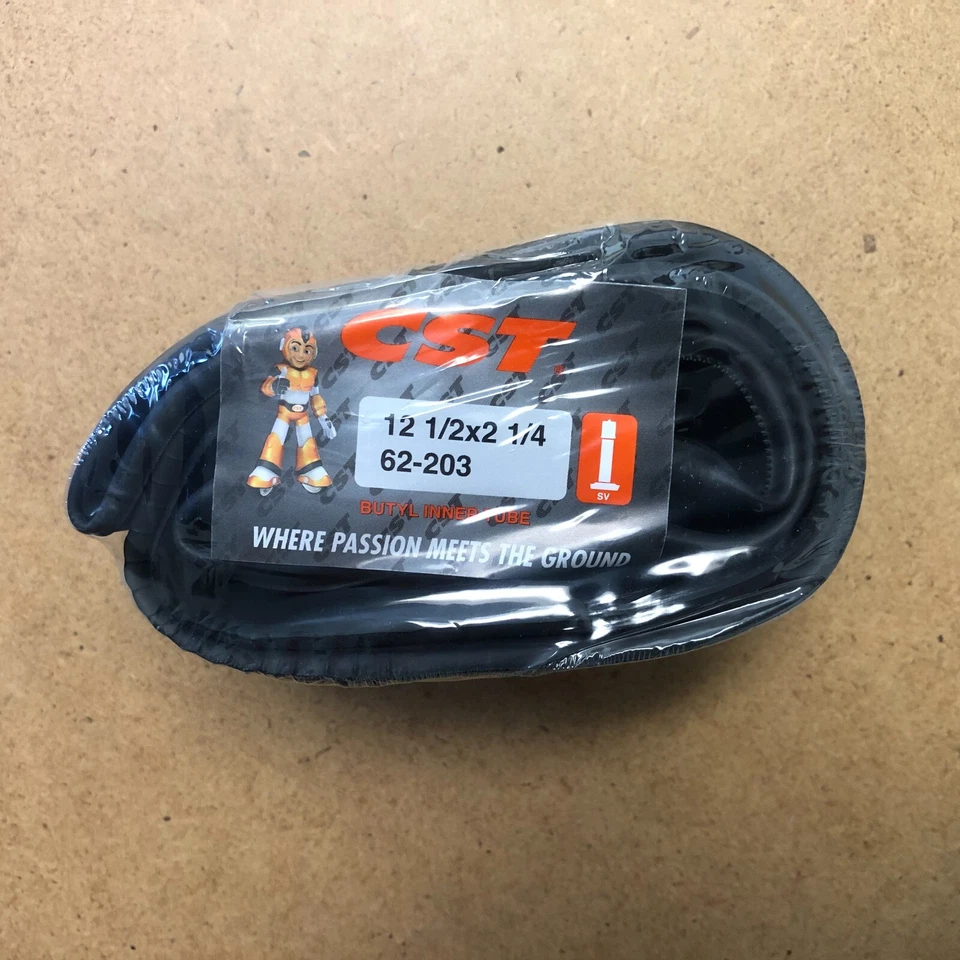 New CST Bicycle Bike Inner Tube 12-1/2x2-1/4 (62-203) Schrader Valve Regular - Image 1 of 1