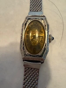 Gruen Ladies Vintage Wristwatch 20's-30's Curvex face 100% SS Hong Kong - Picture 1 of 10