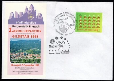 Cover Hungary, 2001. Pfadfindergilde Burgenstadt Friesach. First Day  - Image 1 of 3