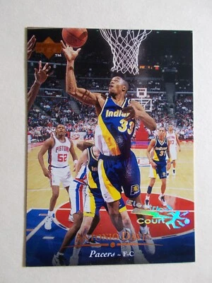 1995-96, Upper Deck, NBA, Electric Court, Silver, 8, Antonio Davis, Pacers - Image 1 of 2