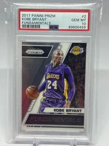 2017 Panini Prizm Kobe Bryant PSA 10 Gem Mint #2 Fundamentals Basketball Card - Picture 1 of 2