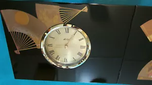 Black Quartz Desk Clock by Lily ~ Japan ~ AA Battery - Picture 1 of 7