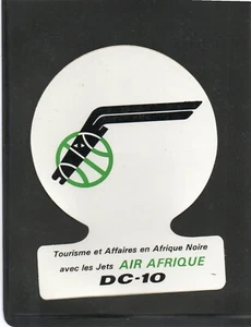 Vintage Airline Luggage label Sticker DC-10 McDonnell Douglas AIR AFRIQUE - Picture 1 of 2