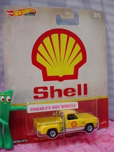 Fuel Shell '78 DODGE LITTLE RED EXPRESS #3/5☆ Yellow ☆2020 Hot Wheels Premium - Picture 1 of 2