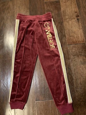 Joggers de softbol Justice granate y terciopelo dorado talla 7 Foto 1 de 4