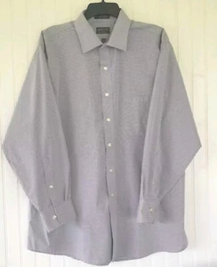 Arrow Men’s Long Sleeve Wrinkle Free Shirt Size Medium Gray/ Black - Picture 1 of 7