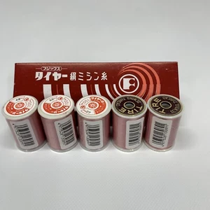 Fujix Ltd. Tire 100% Silk Sewing Thread Number 89 French Rose 5-Pack Sealed - Picture 1 of 9