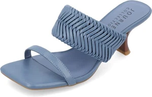 Sandalias de vestir Journee Monyka para mujer de doble banda azul imitación cuero talla 10 M de EE. UU. - Imagen 1 de 4