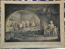 Jean Jacques de Boissieu (1736 - 1810) Grafik Radierung Stall Szene