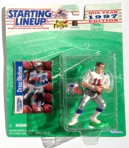 Figura de alineación inicial Drew Bledsoe NE Patriots 1997 SLU ALTO GRADO ESTADO - Imagen 1 de 2
