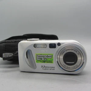 Sony Digital Camera Cybershot DSC-P8 3.2MP Silver Tested - Picture 1 of 8